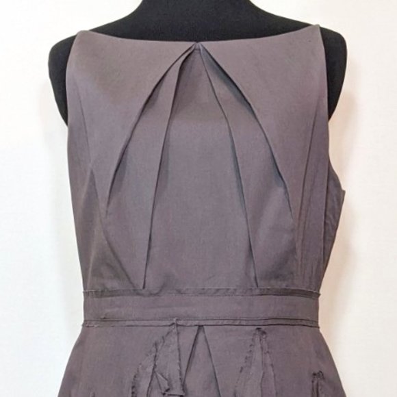 Robert Rodriguez Boat Neck Sheath Grey Dress - Picture 2 of 9